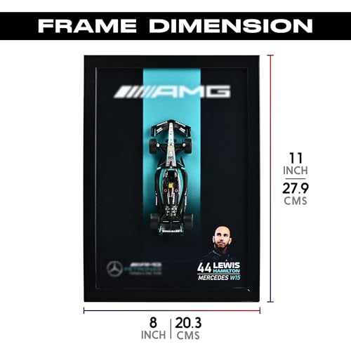 Image of CodersParadise 3D F1 Racing Wall Art Frame - W15 Inspired Black & Silver Open Wheel Formula Model Display - Motorsport Decor for Bedroom Office Garage Man Cave - Racing Gift for Car Enthusiasts & Collectors