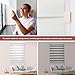 Elegant Comfort Zebra Blinds, Dual Layer Window Treatments Sheer, Privacy Light Control, Pull Strings Roller Window Shades, Day and Night Window Drapes (58Wx72L, Beige)