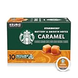 Starbucks Café de una taza de café tostado medio con sabor a caramelo para cafeteras Keurig, 1 caja de 10 (10 cápsulas...