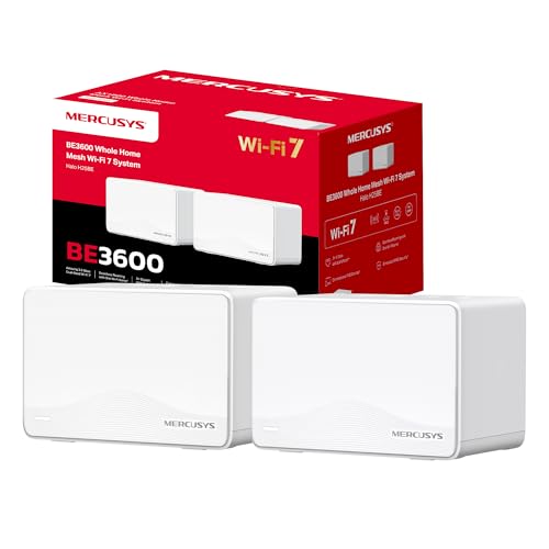 Mercusys TP-Link Halo H25BE Mesh Wi-Fi 7 BE3600Mbps Dual-Band, 3 Porte WAN/LAN Gigabit, Coperti fino a 460m2, 4K-QAM, MLO, Multi-RUs, Controllo da APP, 2pz - Powerline