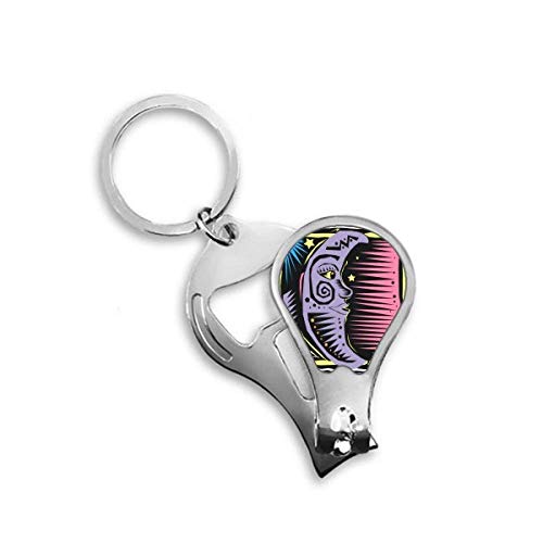 Coupe-ongles de pieds lune violette étoiles accessoire pédicure