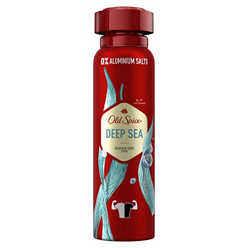 Old Spice Deep Sea Deodorant Body Spray | 150 ml | Deodorant Spray Without Aluminium for Men | Mens Deodorant with Long-lasting Fragrance