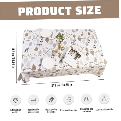 Nappe en vinyle PVC 60x84 pouces avec support de flanelle pour table à manger