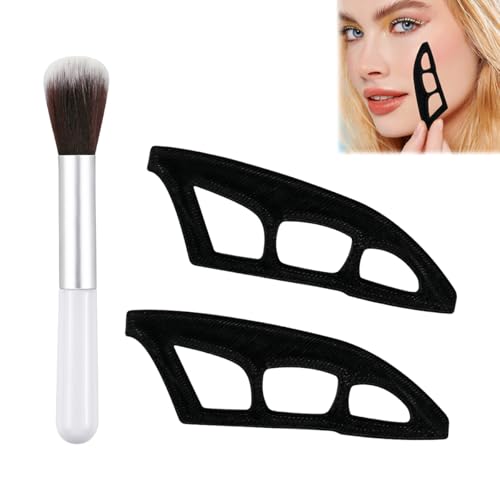 3 Piezas para Eyetour Eyeshadow Tool Kit, Herramienta para Sombras de Ojos para Eyetour, Guía de Sombras de Ojos, con Pincel, para Sombras