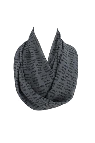 Etwoa Book in 100 Different Languages Pattern Infinity scarf Circle scarf Loop Scarf2