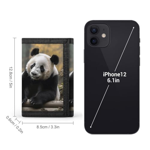 Two Big Pandas Trifold Wallet for Men - Money Clip Slim Wallets with Multiple Card Slots Minimalist Small Front Pocket Wallet for Everyday Carry2