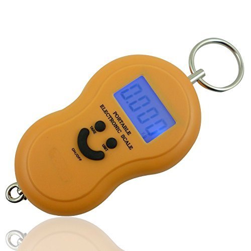 Smiley Plastic Digital Portable Hook Type with Temp Weighing Scale -50 Kg (Multi Color)-image-36