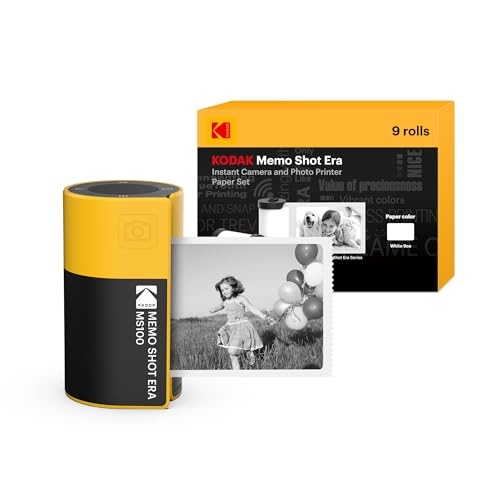 Image of KODAK Label Maker Machine, 12 Refills Bundle, Bluetooth, Yellow