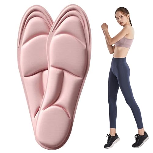 EUYKQNOI plantillas mujer Plantillas ortopédicas para mujeres y hombres Soporte de pie alto Plantillas de zapatos funcionales suaves Inserto para pies planos, dolor de pie, fascitis plantar,37-38