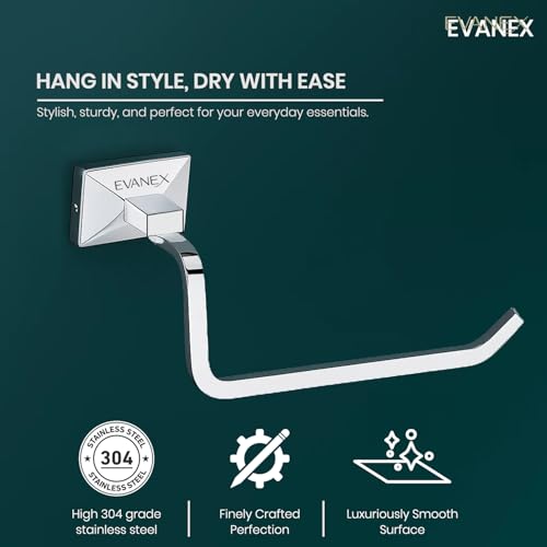 Image of EVANEX EVANEX Napkin Hanger for Washbasin /Towel Ring /304 Stainless Steel Bathroom Towel Ring /Corrosion Resistant Towel Holder /Bathroom Accessories /Open Mouth Design for Easy Usage