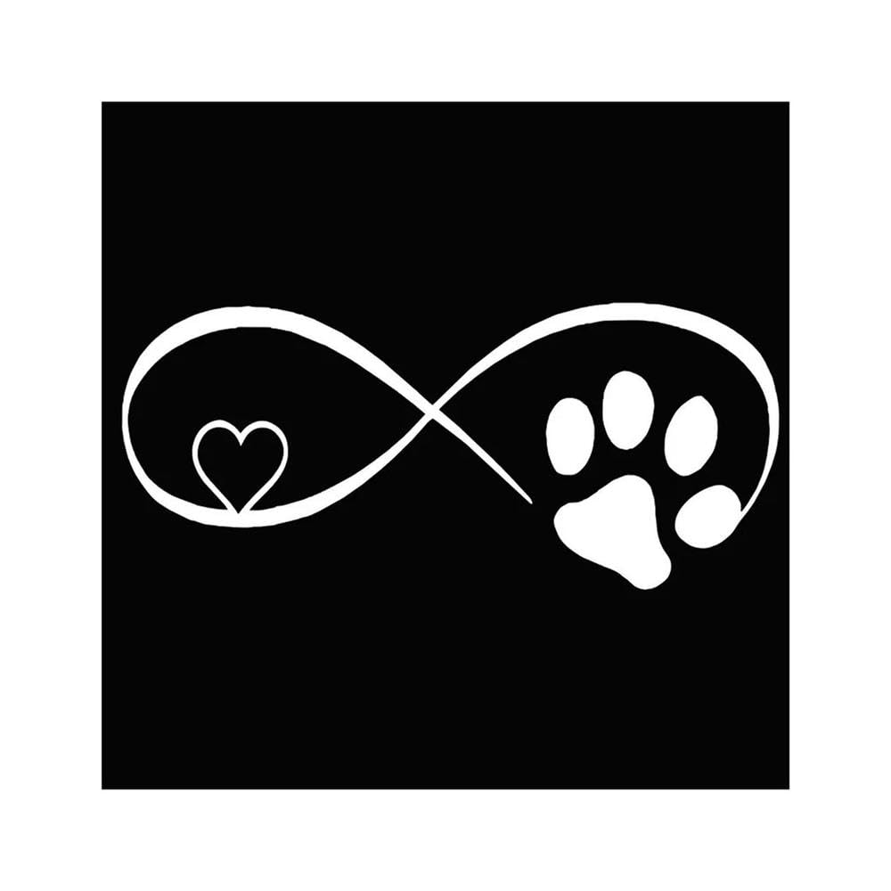 Cat Love Heart Paw Print Reflective Motorcycle Stickers Moto Scooter Car Body Helmet Fuel Tank Decal Accessories(White)