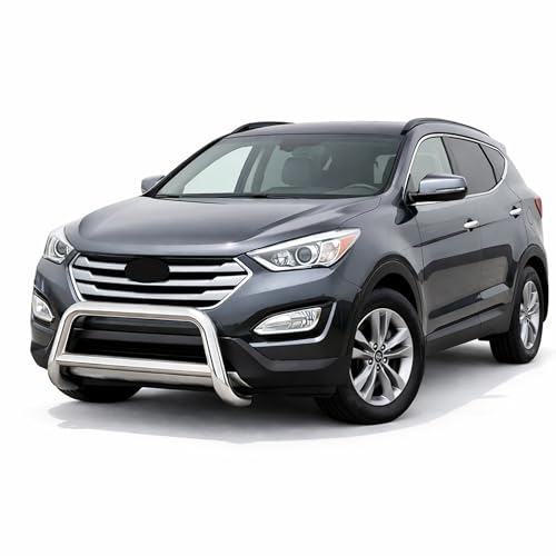 Image of Black Horse A Bar No Skid Plate Stainless Steel Compatible with 2013-2016 Hyundai Santa Fe|2014-2016 Kia Sorento-BBHYSA13SS