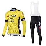 Men's Cycling Jersey Set 12D Gel Padded Road Bike Bicycle Shirt + Bib Pants with MTB Bike Riding Clothing Kit Quick-Dry,Large
