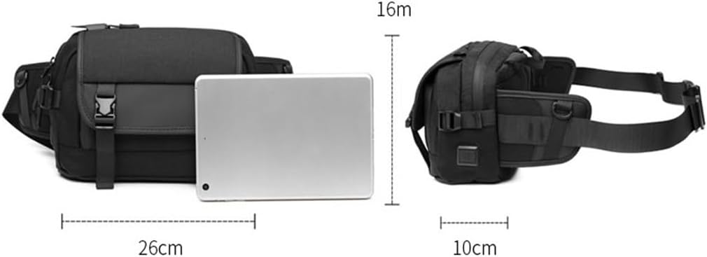 Men's Waist Bag Cell Phone Black Crossbody Chest