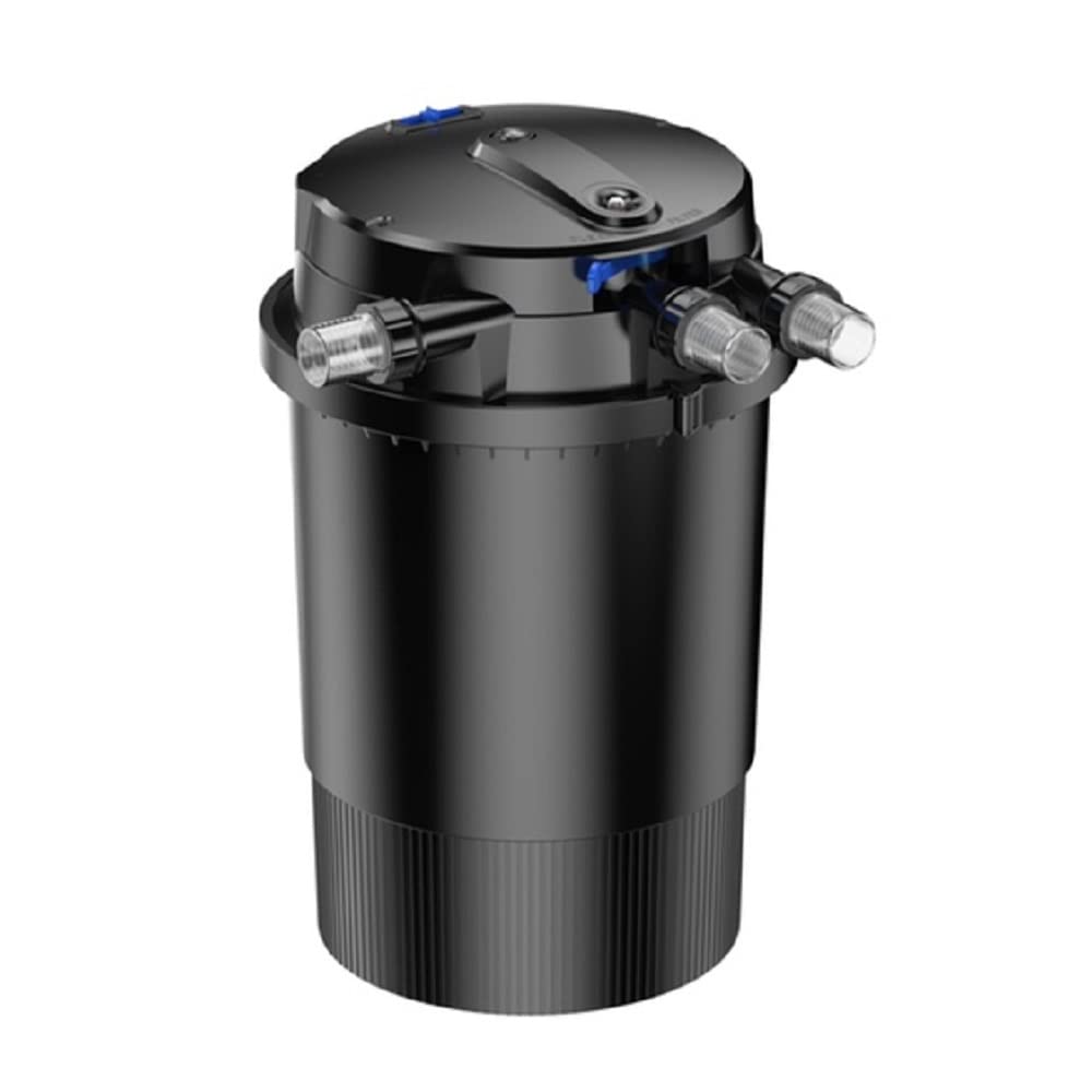 AquaOne Filtro per laghetto a pressione CPU-30000 I filtro per laghetti fino a 60.000 litri, filtro biologico per laghetto con chiarificatore UVC da 55 Watt con pulizia automatica e timer