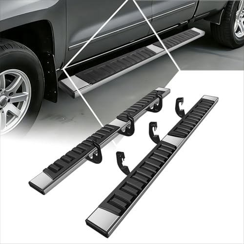 Estribos laterales para camioneta 6.7 pulgadas acero inoxidable