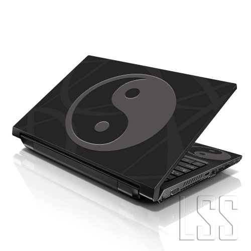 Image of LSS 15 15.6 Inches Laptop Notebook Skin Sticker with 2 Wrist Pads - Reusable Cover Protector Vinyl Sticker Cover Decal Fits 13 inch - 16 inch HP Asus Acer Samsung - Ying Yang Pattern
