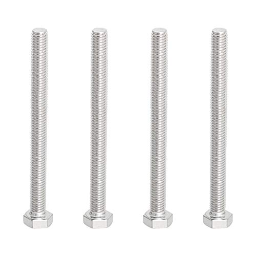 Image of M8 x 130mm Hex Head Bolts Screws Grade 5.8 Stainless Steel, Fasteners Fully Machine Threaded SUS304 4 Pcs