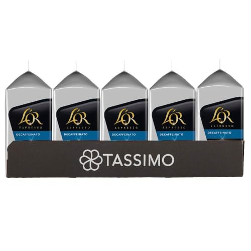Tassimo L'OR Espresso Decaffeinato Coffee Pods x16 (Pack of 5, Total 80 Drinks)
