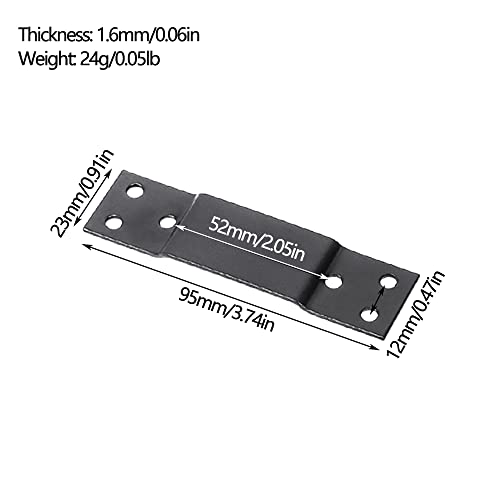 Image of Thicken Stainless Steel Tile Display Hanger Hook Fastener for Tiles Billboards Easels Photo Frames Mirrors (Black U-Shape Corner Bracket)