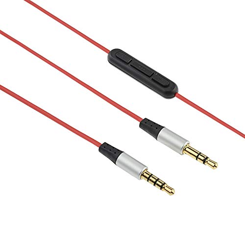 1.2m Replacement Audio Cable Lead for Apple Beats® Solo 2.0 & Studio HD Headphones with Control Talk for iPhone/iPad/iPod & Android - Gold Plated