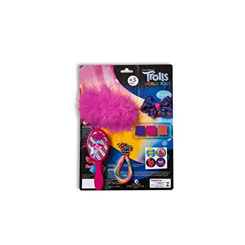 KIT BONECA POP TROLLS + CARTELA DE MAQUIAGEM TROLLS