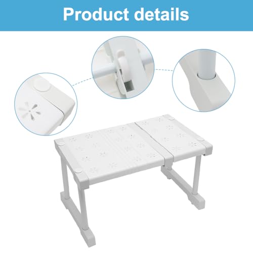 CEWROM Verstellbare Regale für Schrank, Erweiterbares Einlegeböden Schrankregal, Nagelfrei Teleskop Regaltrenner für Kleiderschrank, Badezimmer, 24cm Weit, Verstellbare Länge 27-38cm