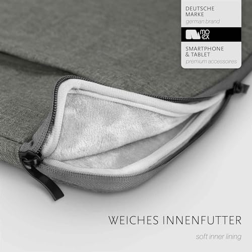 Funda para Microsoft Surface Laptop Go moex con compartimento de accesorios gris oscuro 3