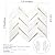 STICKGOO 10-Sheet Herringbone Tile Peel and Stick Backsplash, Dolomite White Mixed Light Gold PVC Stick on Backsplash, Self Adhesive Wall Tile for Kitchen and Bathroom