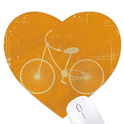 Tapis de souris en forme de coeur vélo jaune anti fatigue pour poignet douloureux