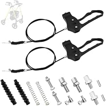 2 Sets Rollator Walker Hand Brake Replacement Kit, 41" Adjustable Brake Cables with Hardware & Clip, Fit 3/4-Wheel Aluminum/Steel Rollators & Mobility Aids