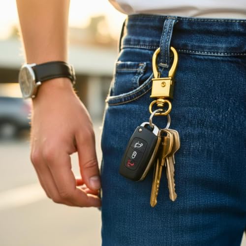 Image of THE MEN THING - Stylish Multicolor Stainless Steel Keychain for Men & Boys (PRIME CORE - Golden)