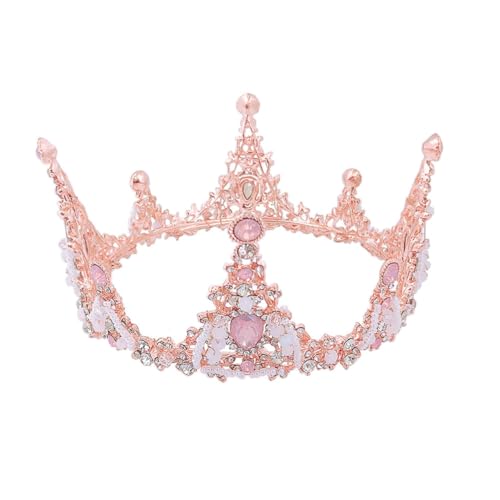 Diadema de aleación rosa con acabados pulidos y tocado elegante anti-deslizamiento 1