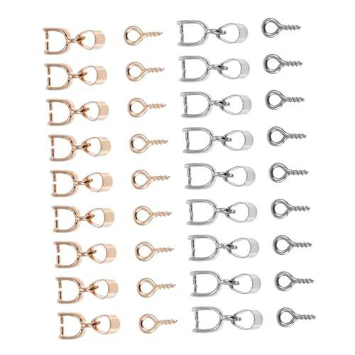 LALAFINA 3 Sets Quality Alloy Material Screw Eye Pin Screw for DIY Jewelry Making