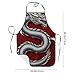 UTRSIFB Industrial Kitchen Apron, Chinese Dragon Art Red Chef Apron for Restaurant Workers
