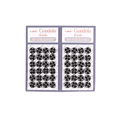48Pcs Mini Button Buckle,6/8mm Micro Button Metal Buckle Sewing Buttons,Sew-on Snap Buttons Invisible Button for 1/6 Doll DIY Doll Clothes(6mm,Black)