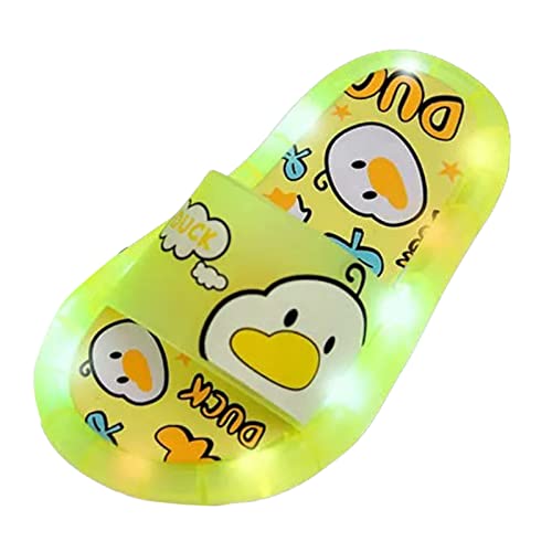 Toddler Kids Flashing Lights Slippers Cute Animal Cartoon Indoor Outdoor Summer Sandals Boys Girls Light Up Shoes