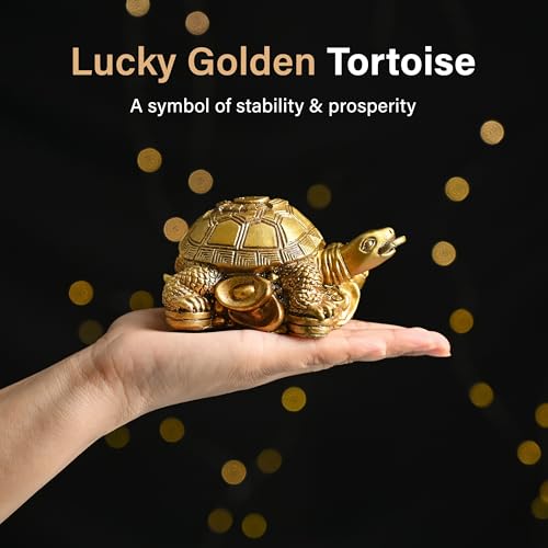 Image of ZAICUS Feng Shui Tortoise for Home Decor | Turtle on Coins for Good Luck | Vastu & Prosperity Ideal Showpiece & Diwali Gift for Housewarming, Office Desk & Decoration