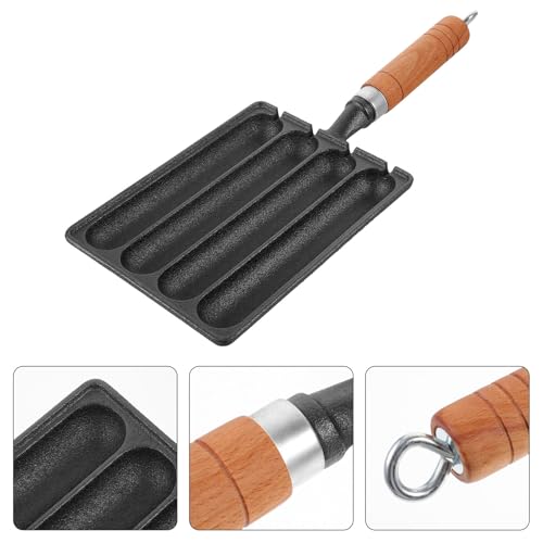 Moule à saucisses en fonte Uonlytech 4 compartiments antiadhésif cuisson vapeur - 4
