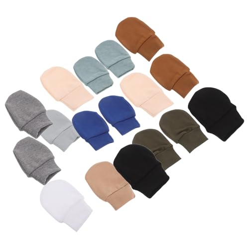 TOPPERFUN Mitones Transpirables para Ñiño Antiarañazos 10 Pares Diseño Elástico, Suaves y Cálidos, Colores Variados, Protección para Recién Nacidos en Clima Frío