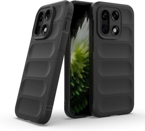 Image of ShieldTech AirGuard Series Back Cover Case for OnePlus 15 | Microfiber Lining | Airbag Cushion Drop Protection | Shockproof Silicone Back Cover Case | Anti Slip Grip - Black for OnePlus 15