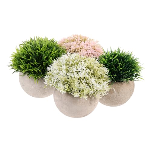 Garneck 1 Juego Planta En Maceta De Pulpa De Simulación Plantas Artificiales De Interior Pequeñas Plantas Artificiales Decoración del Hogar Artificial Plants Bonsai Artificial 4 Piezas