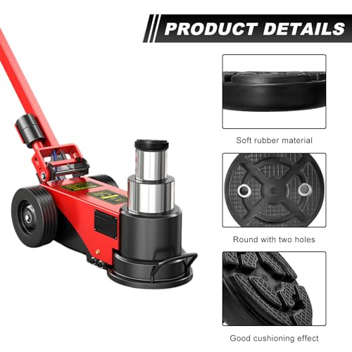 Image of 4 PCS Car Lifting Pads, Two-Post Round Auto Jacking Lift Arm Pad Rubber Protector, Heavy Duty Car Jack Pads Jacking Weightlifter Accessories for Auto Lift Truck Hoist