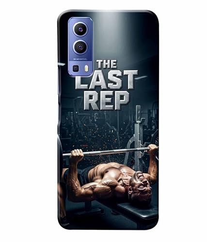 Image of Last Rep Gym Motivation Quotes Printed Hard Back Case Cover & Compatible for Vivo Y72 5G (Multicolor) - D1808