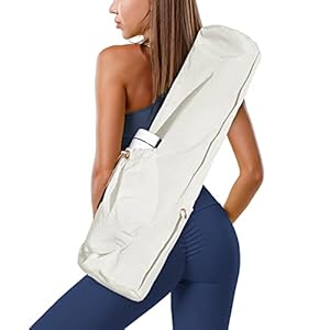 EnjoyActive Large Yoga Mat Bag for 1/2” Mat | Waterproof, Full-Zip, Multi Pockets, Adjustable Strap, Premium | Carry All Gears Perfectly to Gym Class Beach Park Travel for Women & Men
