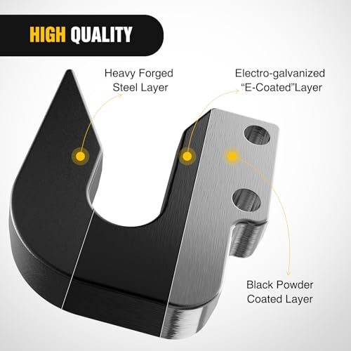 Image of Nilight Quick Hitch Top Hook for Cat 1 Fit for Harbor Freight Tow Hook Up 3 Point Quick Attach Category Black Powder Coated Replaces HW14-11-37 and HF141137