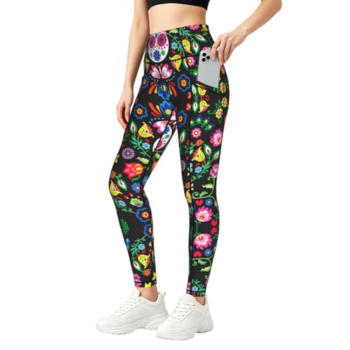 Leggings de calaveras para mujer: estilo urbano y compresión para tu entrenamiento diario