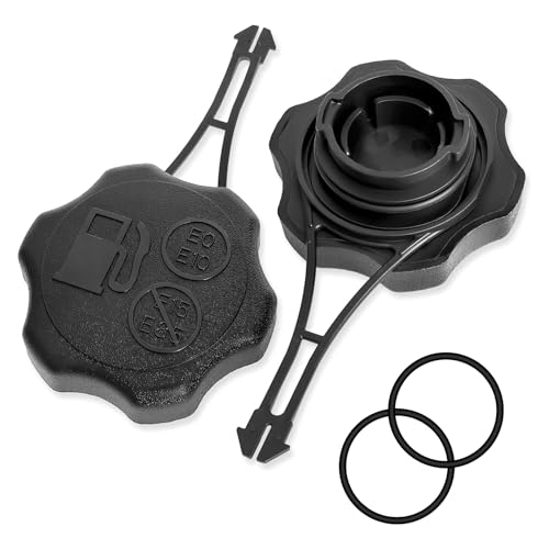 594061 Gas Cap Replacement Fit for Lawn Mower, Fuel Tank Cap For B&S 675Exi 725Exi Engine Gas Tank Cap, Mower Fuel Cap with Tether & Gaskets (2 Pack)