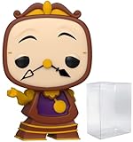 POP Disney: Beauty and The Beast - Cogsworth Funko Vinyl Figure (Bundled with Compatible Box Protector Case), Multicolor, 3.75 inches