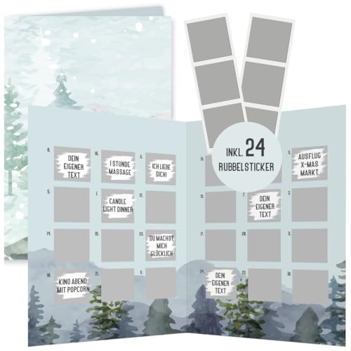 Adventskalender zum Rubbeln | Überraschungs-Adventskalender A3 |...